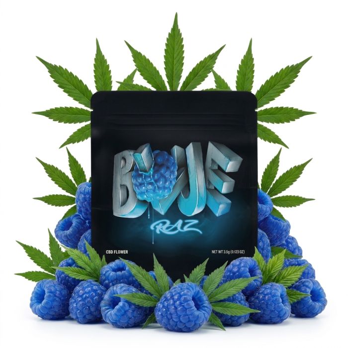 Cookies CBD Flower Blue Raz 3.5g Dose mit fruchtig-berry aromatischen Indoor-Blüten