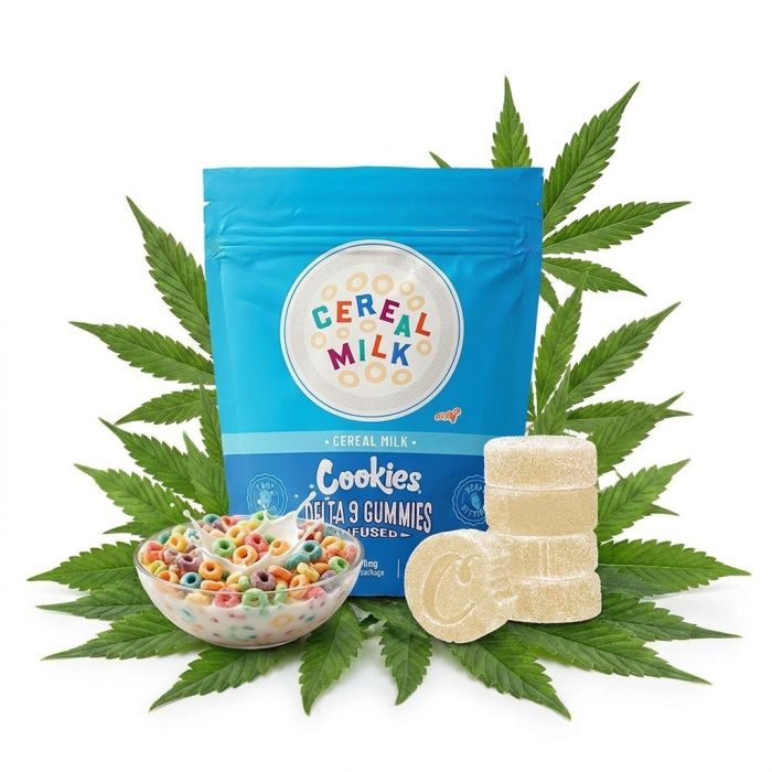 Cookies THC Gummies Cereal Milk essbare Gummies in typischer Form