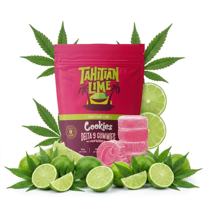 Cookies THC Gummies Tahitian Lime Tüte mit fruchtigen Limetten-Gummis