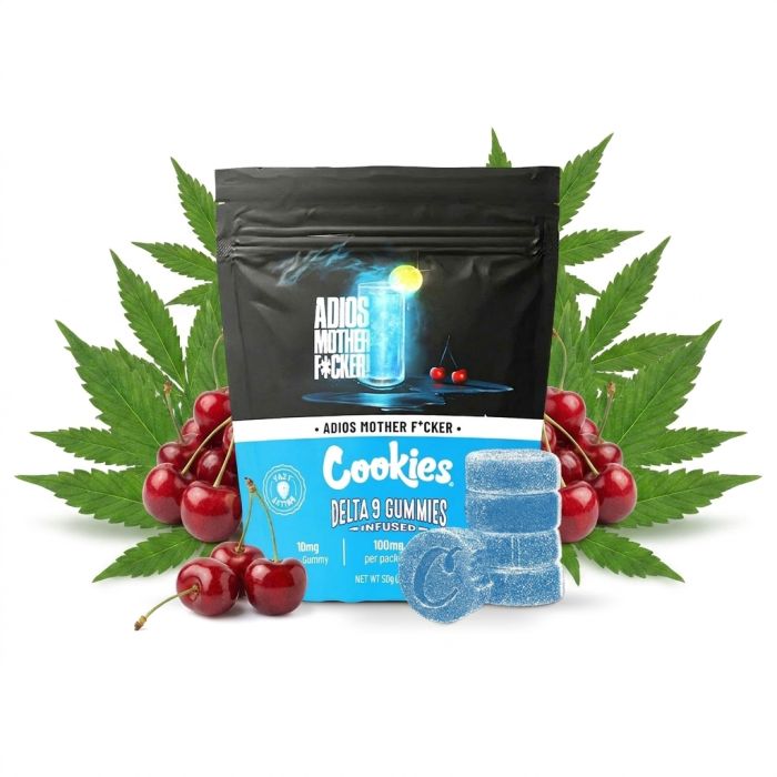 Cookies THC Gummies Adios Mother F*cker Edibles in ikonischer Verpackung