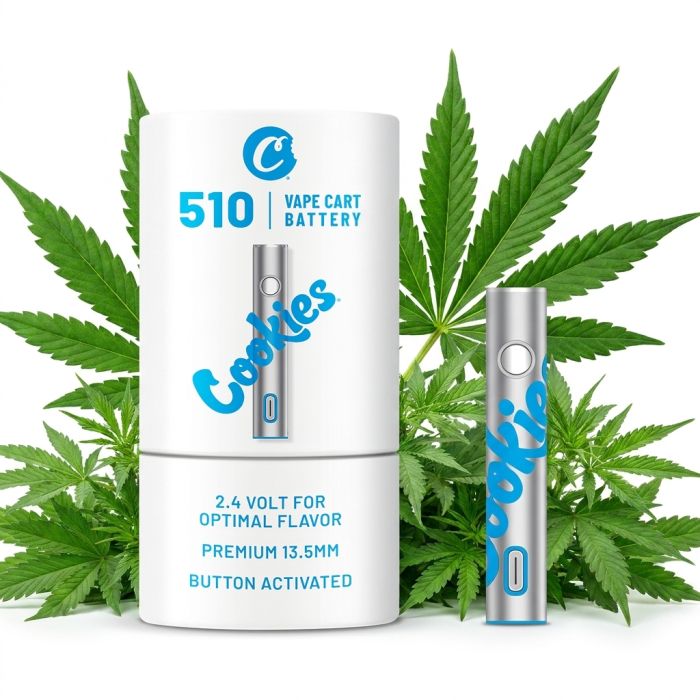 Cookies Vape Battery 510 Silver Akku mit silberner Aluminium-Oberfläche