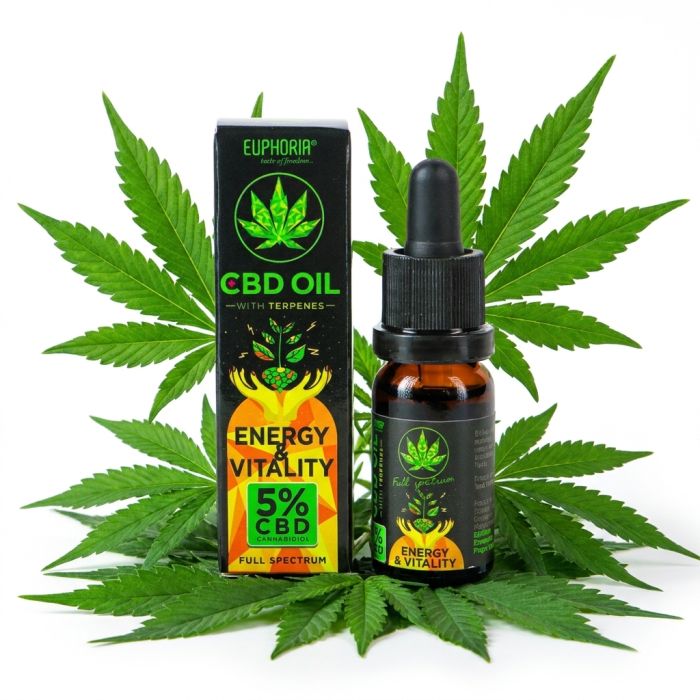 Euphoria 5% CBD Oil mit Terpenen Energy & Vitality 10ml Flasche