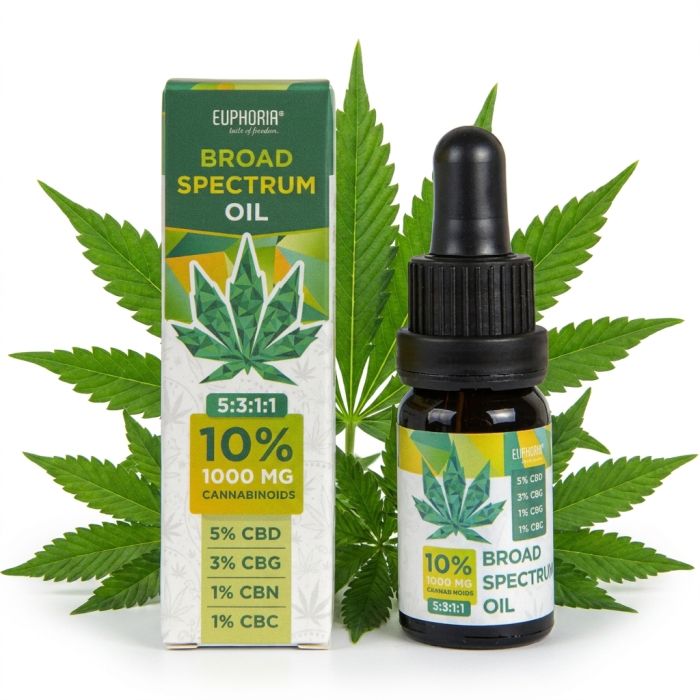 Euphoria Broad Spectrum CBD Öl 10% in 10 ml Tropfflasche