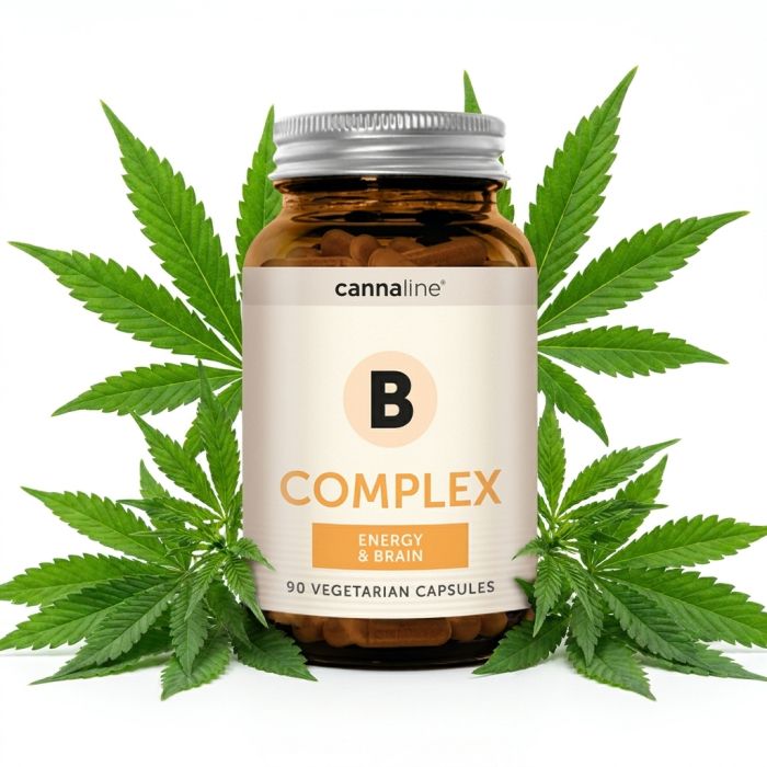 Cannaline B complex Energy & Brain Nahrungsergänzungsmittel Dose