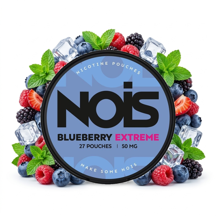 Nois Blueberry Extreme Nicotine Pouches Dose mit Blaubeere-Aroma im Slim-Format