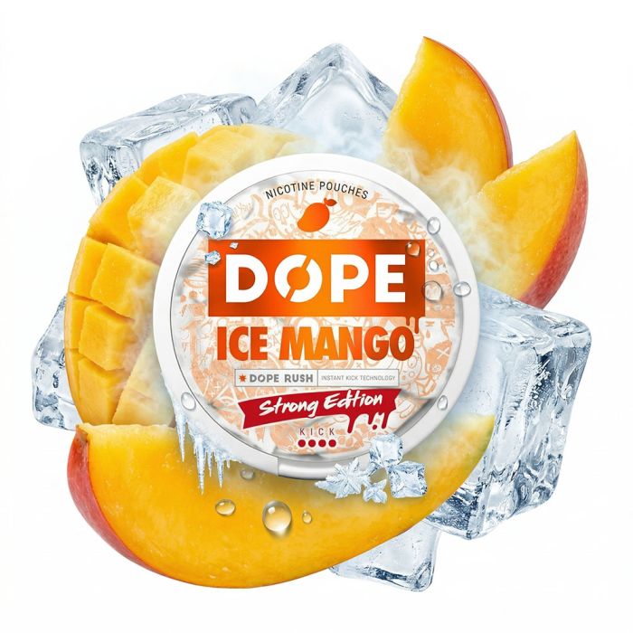 Dope Ice Mango Strong Nicotine Pouches Slim-Format Dose