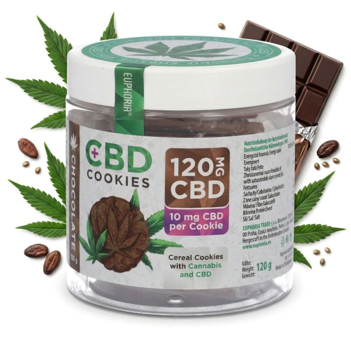 Euphoria CBD Cookies Schokolade knusprige Schokokekse mit Hanfextrakt