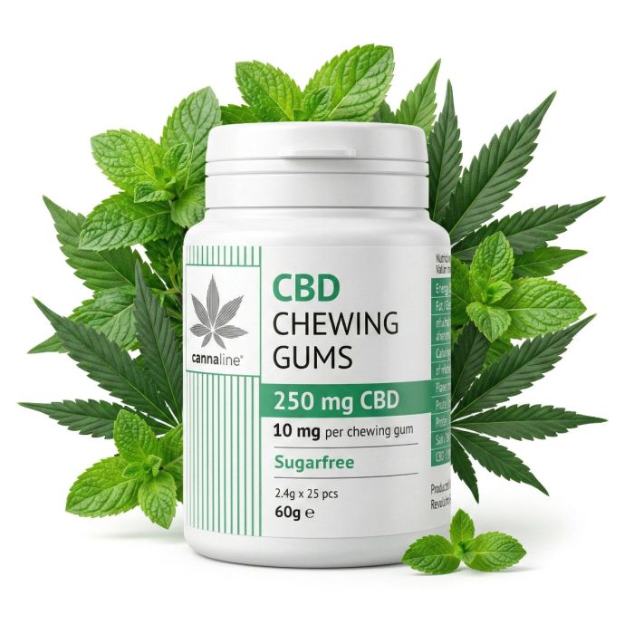 Euphoria CBD Kaugummis Blisterverpackung mit natürlichem Hanfgeschmack