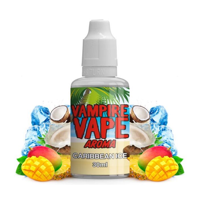 Vampire Vape Caribbean Ice 30ml Aroma Flasche mit tropischem Mango Kokos Menthol Geschmack