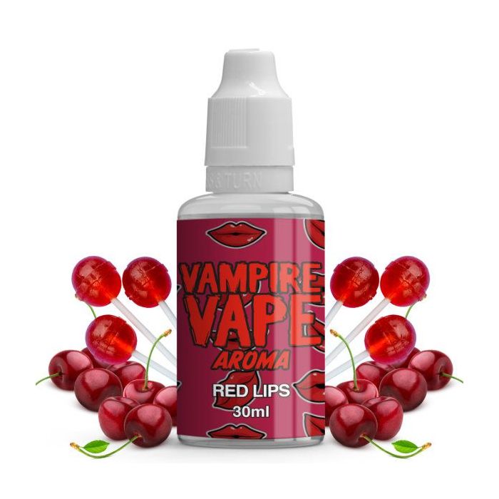 Vampire Vape Red Lips 30ml Aroma Flasche mit Kirsch-Design