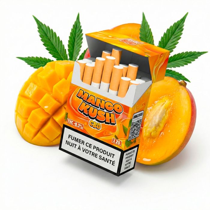 COCORI KUSH CBD Zigaretten COCORIBUD Mango Kush Schachtel mit fruchtigen Mango Hanfzigaretten ohne Tabak
