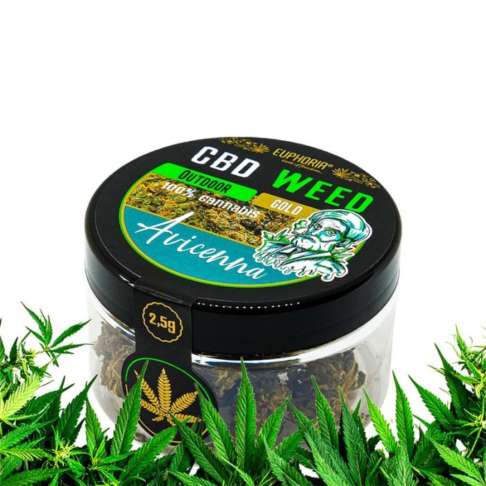 Euphoria CBD Weed Sour Apple 2,5 g Packung mit getrockneten CBD-Blüten
