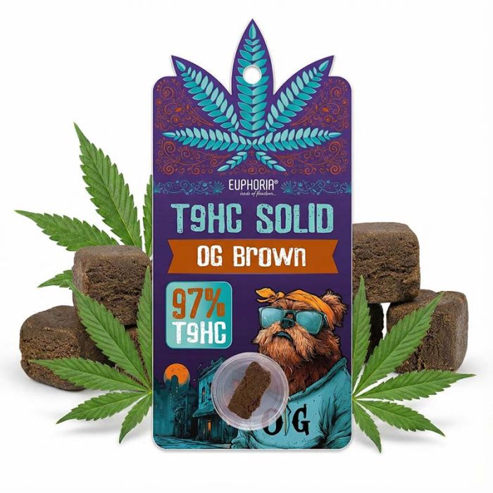 Euphoria T9HC Solid OG Brown – harziges dunkelbraunes Aroma-Solid