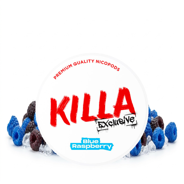 Killa Exclusive Blue Raspberry κουτί με Slim φύλλα νικοτίνης σε γεύση μύρτιλου-φραούλας