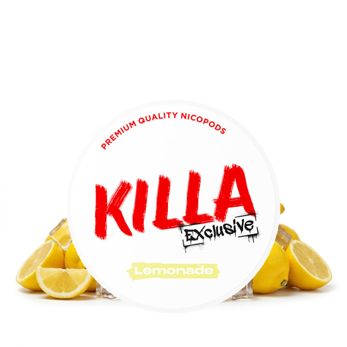Killa Exclusive Lemonade saszetki nikotynowe Slim puszka z 20 porcjami cytrynowa lemoniada