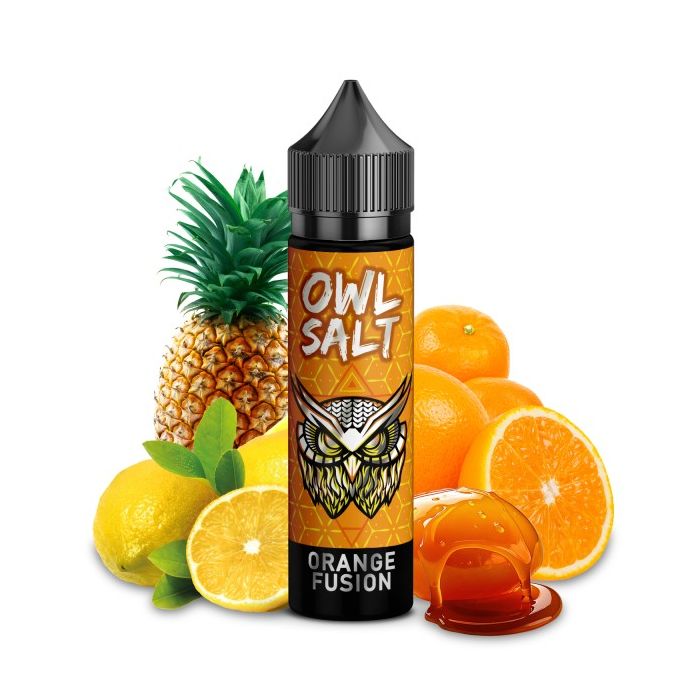 OWL Salt Orange Fusion Aroma 10ml Longfill Flasche mit Bitterorange Fruchtgrafik