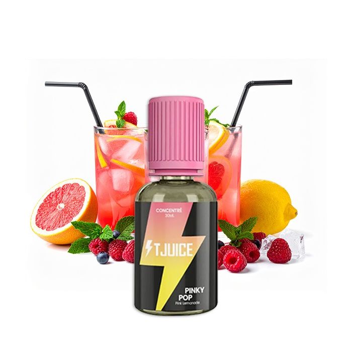 T-Juice Pinky Pop 30ml Aroma Flasche mit Grapefruit- und Beeren-Geschmack fuer E-Zigaretten