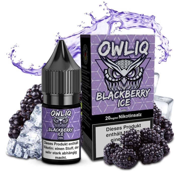 OWLIQ Overdosed Blackberry Ice Nikotinsalz Liquid Flasche