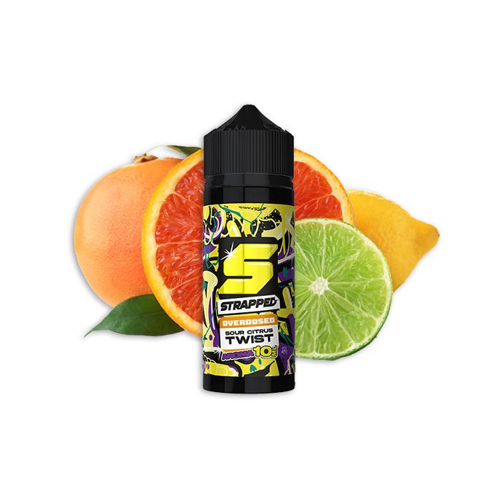 Strapped Overdosed Sour Citrus Twist Aroma Flasche für E-Zigaretten mit saurem Zitrone-Limette-Geschmack