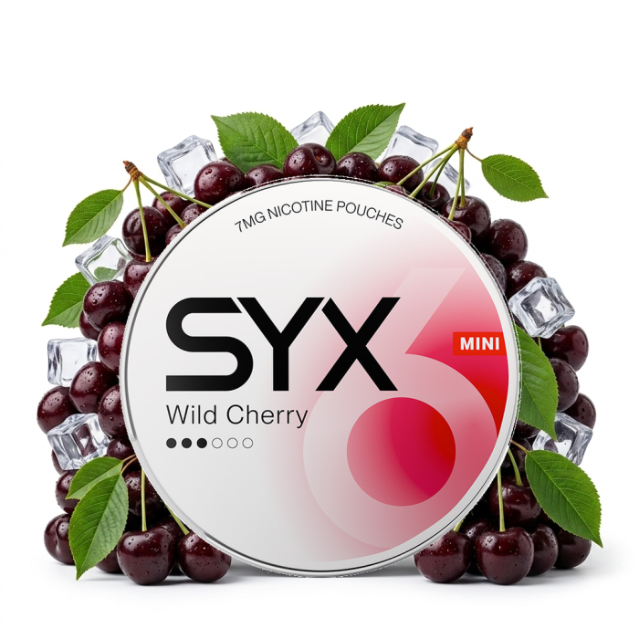 SYX Wild Cherry Mini Medium Nikotinbeutel im Mini-Format mit 16mg pro Portion