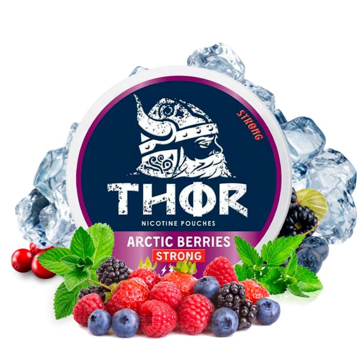 Thor Hammer Arctic Berries Ultra Strong Nicotine Pouches Dose im sportlichen Design