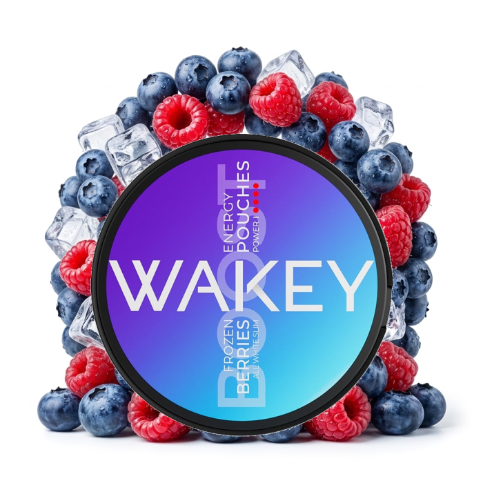 WAKEY BOOST Frozen Berries Energy Pouches Dose mit Frozen-Berries-Geschmack