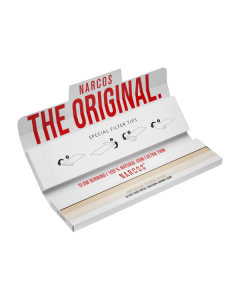 Narcos Rolling Papers King Size Slim + 32 Tips White Edition