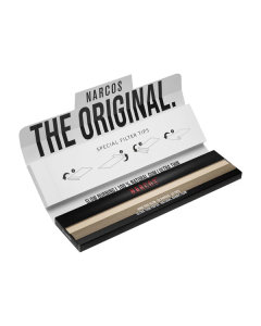 Narcos Rolling Papers King Size Slim + 32 Tips Brown Edition