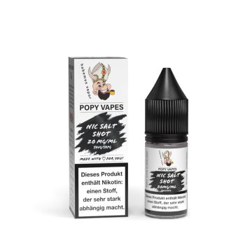 POPY VAPES Nicotine Salt Shot 20mg/ml 50/50 