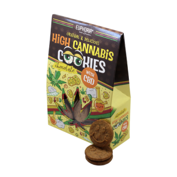 Euphoria Schokoladenkekse mit hohem Cannabisgehalt mit CBD 
