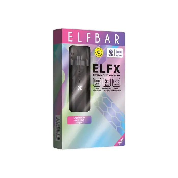 Elfbar ELFX Refillable Pod Kit – Black