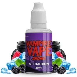 Vampire Vape Attraction Aroma 30ml Flasche für E-Zigaretten mit rotem Beeren-Design