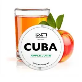 CUBA Nicotine Pouches Apple Juice Medium Dose im Slim Format mit Apfelgeschmack