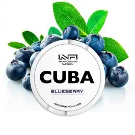 CUBA Nicotine Pouches Blueberry Medium Dose mit Heidelbeer-Design