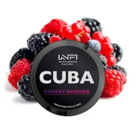 CUBA Nicotine Pouches Forest Berries Strong Dose mit Beeren-Design