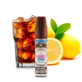 Dinner Lady Ice Cola Shades Shortfill Flasche mit Cola- und Zitronen-Motiv