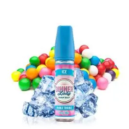 Dinner Lady Ice Bubble Trouble Shortfill Flasche vor neutralem Hintergrund