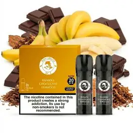 Don Cristo Pods Banane Chocolat Tabac vorbefüllte Liquid Pods kompatibel mit ELFA Akkuträgern