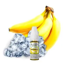 ELFLIQ Banana Ice Nikotinsalz 10ml E-Liquid Flasche von ElfBar vor neutralem Hintergrund