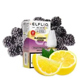 ELFLIQ Blackberry Lemon Nikotinsalz Flasche mit Brombeer und Zitronen Symbolen