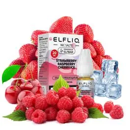 ELFLIQ Strawberry Raspberry Cherry Ice Nikotinsalz 10ml Flasche für Pod-Systeme
