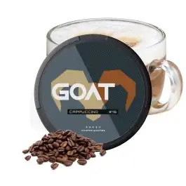 GOAT Nicotine Pouches Cappuccino Strong Dose mit tabakfreien Kaffeegeschmack-Nikotinbeuteln