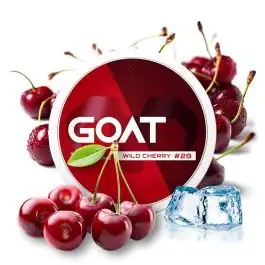 GOAT Nicotine Pouches Wild Cherry Extra Strong Dose im schlanken Slim-Format mit tabakfreien Beuteln