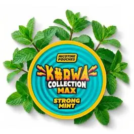 KURWA Collection Max Strong Mint Nicotine Pouches Dose mit eisiger Minze