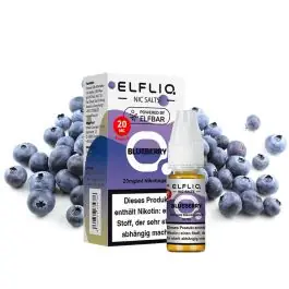 ELFLIQ Blueberry Nikotinsalz Liquid Flasche mit Blaubeer-Geschmack für E-Zigaretten