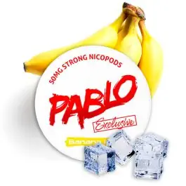 Dose Pablo Nicotine Pouches Exclusive Banana Ice mit Bananen-Design
