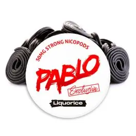 Pablo Nicotine Pouches Exclusive Liquorice Dose mit herben Lakritz-Nikotinbeuteln im Slim-Format