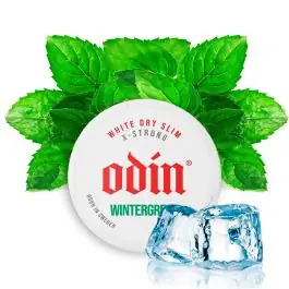 Odin Nicotine Pouches Wintergreen X-Strong Dose mit tabakfreien Nikotinbeuteln im Slim-Format mit Wintergrün-Aroma