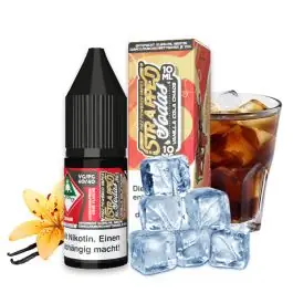 Strapped Vanilla Cola Chaos Nikotinsalz Liquid Flasche in Verpackung mit Cola Geschmack