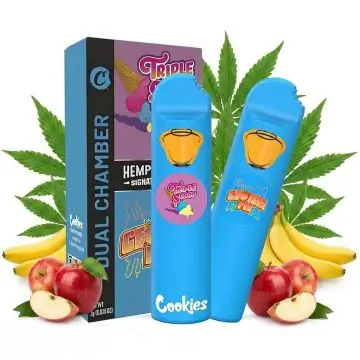Cookies Infused Dual Chamber Vape Triple Scoop & Apples & Bananas 2ml